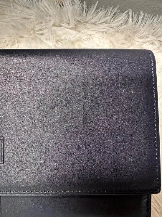 Givenchy Navy leather long wallet with gold trim - Picture 6 of 11